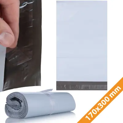 Foliopaki bele 170x300mm 100szt.