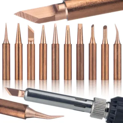 Rosfix Set Spajkalnih Vrhovi 900M – Bakreni, 10 Kosov, Ø6 mm, Dolžina 26 mm | Za Postaje Rosfix, Yihua, WEP