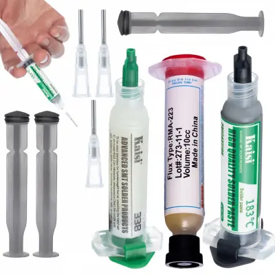 KOMPLET ZA SPAJKANJE ROSFIX FLUX FLUX 338 + TEKOČI KOSITER 183°C +2X BAT, 2X IGLA + ROSFIX FLUX SPAJKALNI FLUKS RMA-223 Z BATOM IN IGLO