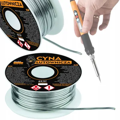 Rosfix Spajkalna Žica Sn63Pb37 – 1 mm, 50 g, 2 % Flux, 183–190 °C Tališče | Za Elektroniko in LED