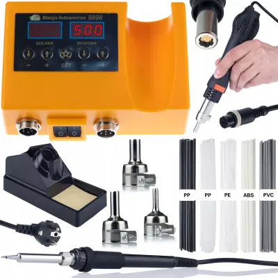 ROSFIX ORANGE HUSKY OH660 ELEKTRIČNA SPAJKALNA POSTAJA 2-V-1 (HOT-AIR IN 900M) + PROWELDER KIT MINI (5 VEZAV)