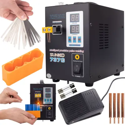 Rosfix Zgrzewarka Točkovna Sunkko 737G – 800A, 2.88kW, LED, Pedal, 0.03–0.2 mm | 220V, 200–700g Pritisk