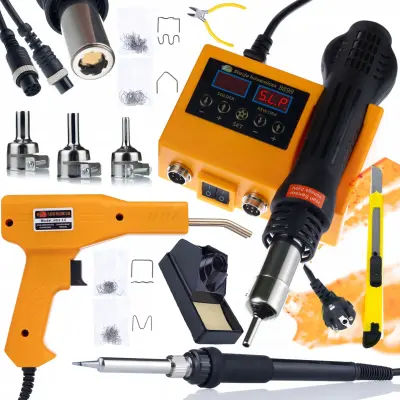 ROSFIX POSTAJA ZA SPAJKANJE 2 V 1 (HOT-AIR IN 900M) ROSFIX ORANGE HUSKY OH660 SERIES ELECTRIC S + ROSFIX PLASTIČNI SPENJAČ V KOVČKU + 200 SPONK