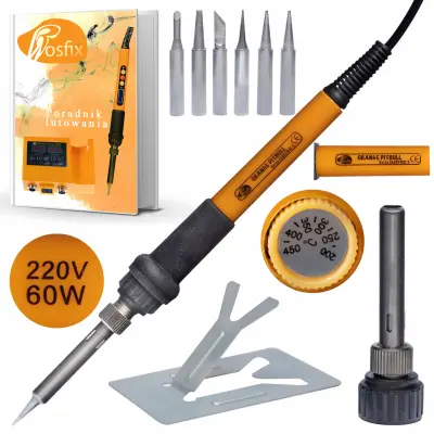 Rosfix Set Električna Spajkalna Postaja OP60W – 60W, 200–450°C, 6 Nastavkov, Podstavek | Serija Electric S
