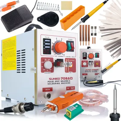 Rosfix Zgravalni Aparat Sunkko 709AD – Točkovno Varjenje Baterij, 3,2 kW, 800A, T12 Spajkalnik | 220V