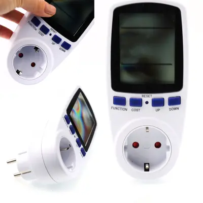 Rosfix Merilnik Porabe Električne Energije – LCD Zaslon, 3680W, 230V, 50Hz, Alarm Preobremenitve | ±1% Natančnost