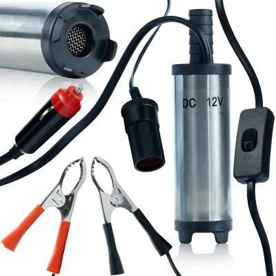 Rosfix Črpalka za Gorivo 12V – Inox Ohišje, 12 L/min, 38 mm, 2,6 m Kabel, 8500/min | Za Olje in Vodo