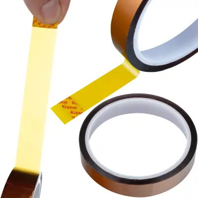 Rosfix Kapton Trak 10 mm – Visokotemperaturni Silikonski Lepilni Trak | 0,05 mm x 30 m, Do 240°C
