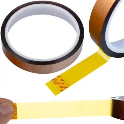 Rosfix Kapton Trak 15 mm – Toplotno Odporen do 240°C, Silikonsko Lepilo | 0,05 mm x 30 m