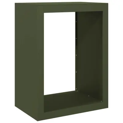 vidaXL Stojalo za drva zeleno 60x40x80 cm jeklo