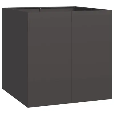 vidaXL Cvetlično korito črno 80x80x80 cm jeklo