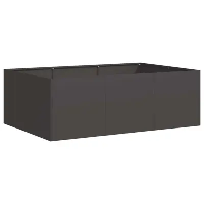 vidaXL Plantažni lonček črn 120x80x40 cm Jeklo