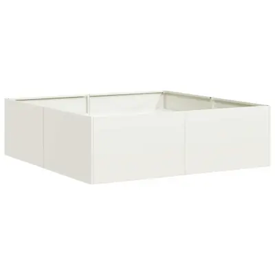 vidaXL Sadilnik Bela 100x100x30 cm Jeklo