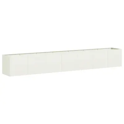 vidaXL Sadilnik Bela 280x40x40 cm Hladno valjano jeklo