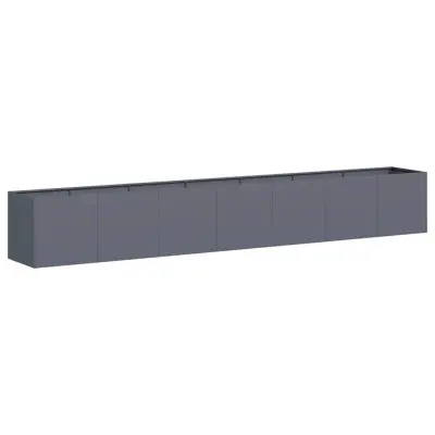 vidaXL Sadilnik antracit 280x40x40 cm Hladno valjano jeklo