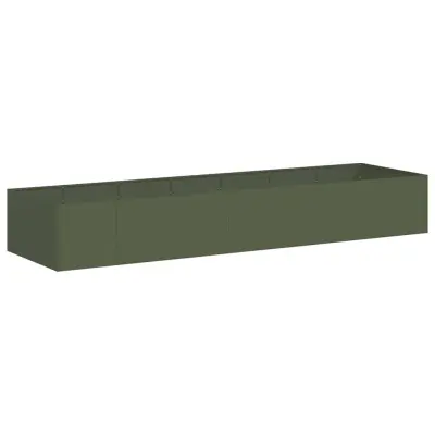 vidaXL Sadilnik olivno zelena 280x80x40 cm Jeklo
