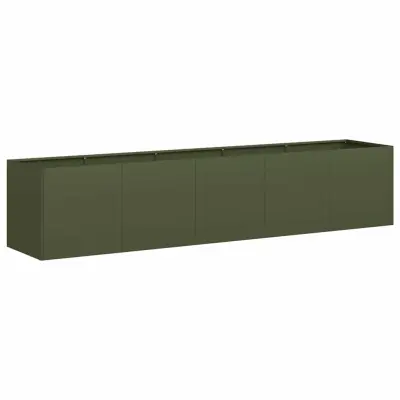 vidaXL Sadilnik Olive Green 200x40x40 cm Hladno valjano jeklo