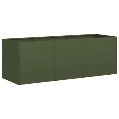vidaXL Sadilnik Olive Green 120x40x40 cm Hladno valjano jeklo