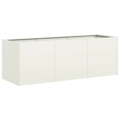 vidaXL Sadilnik Bela 120x40x40 cm Hladno valjano jeklo