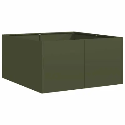 vidaXL Sadilnik Olive Green 80x80x40 cm Hladno valjano jeklo