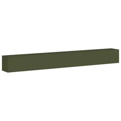 vidaXL Sadilnik Olive Green 360x40x40 cm Hladno valjano jeklo