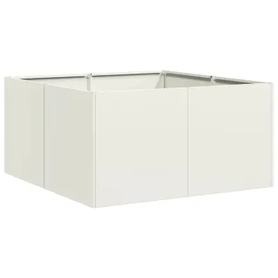 vidaXL Sadilnik Bela 80x80x40 cm Hladno valjano jeklo