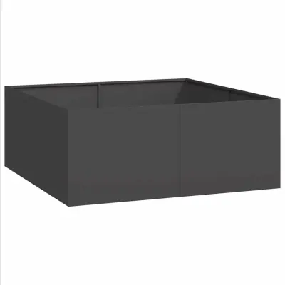 vidaXL Plantažni lonček črn 100x100x40 cm Jeklo