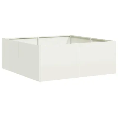 vidaXL Sadilnik Bela 80x80x30 cm Jeklo