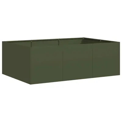 vidaXL Sadilnik olivno zelena 120x80x40 cm Jeklo