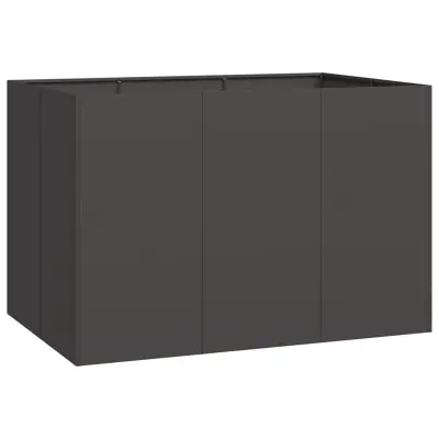 vidaXL Plantažni lonček črn 120x80x80 cm Jeklo