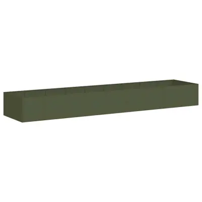 vidaXL Cvetlično korito olivno zeleno 360x80x40 cm jeklo