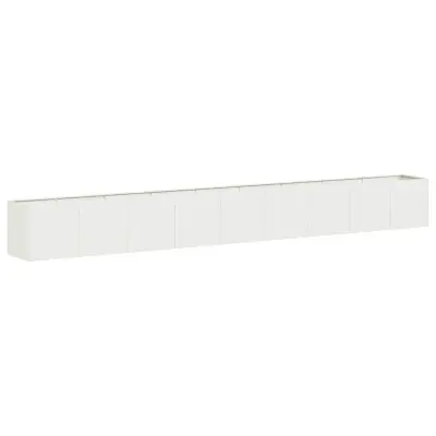 vidaXL Sadilnik Bela 360x40x40 cm Hladno valjano jeklo