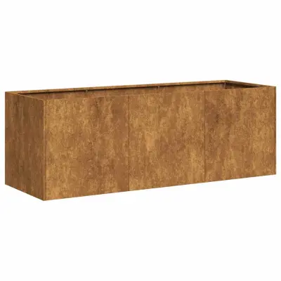 vidaXL Planter Rusty 120x40x40 cm Vremensko odporno jeklo
