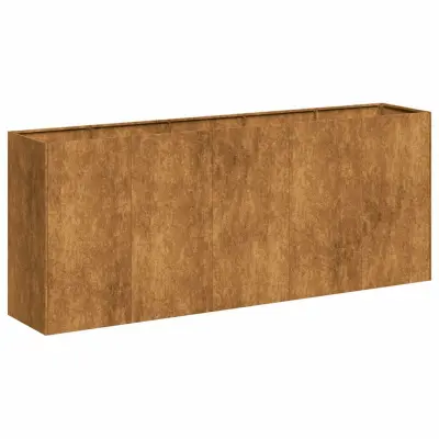 vidaXL Planter Rusty 200x40x80 cm Vremensko odporno jeklo