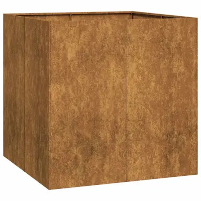 vidaXL Planter Rusty 80x80x80 cm Vremensko odporno jeklo