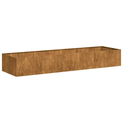 vidaXL Planter Rusty 280x80x40 cm Vremensko odporno jeklo