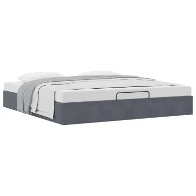 vidaXL Otomanski posteljni okvir brez vzmetnice 200x200 cm žamet