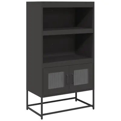 vidaXL Visoka deska črna 68x39x123 cm Jeklo