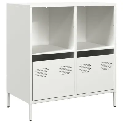 vidaXL Komoda bela 68x39x73,5 cm hladno valjano jeklo