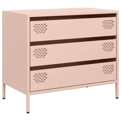 vidaXL Komoda roza 68x39x58,5 cm hladno valjano jeklo