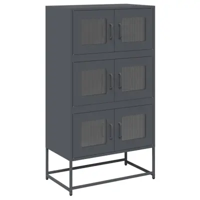 vidaXL Highboard Antracit 68x39x123 cm Jeklo