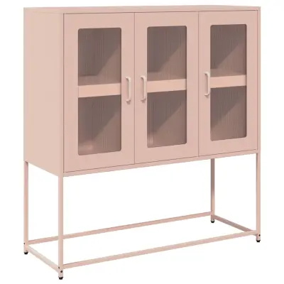 vidaXL Komoda roza 100,5x39x107 cm hladno valjano jeklo