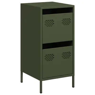 vidaXL Komoda olivno zelena 35x39x73,5 cm hladno valjano jeklo
