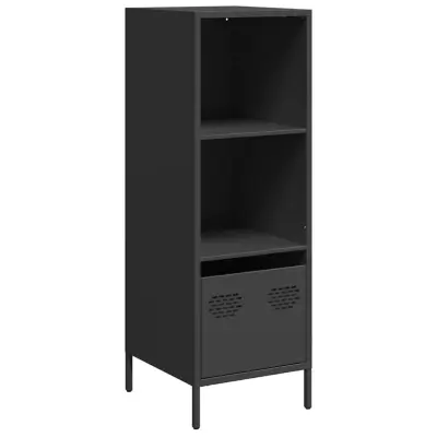 vidaXL Visoka omara črna 35x39x103,5 cm jeklo