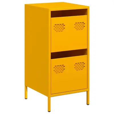 vidaXL Komoda gorčično rumena 35x39x73,5 cm hladno valjano jeklo