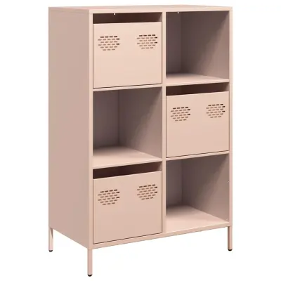 vidaXL Visoka omara roza 68x39x103,5 cm jeklo