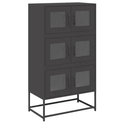 vidaXL Visoka deska črna 68x39x123 cm Jeklo