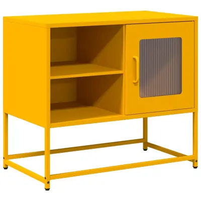 vidaXL TV omarica gorčično rumena 68x39x60,5 cm jeklo