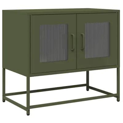 vidaXL TV omarica olivno zelena 68x39x60,5 cm hladno valjano jeklo