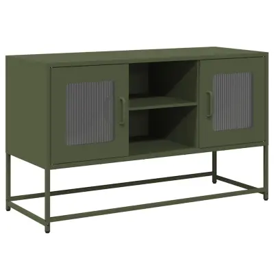 vidaXL TV omarica olivno zelena 100,5x39x60,5 cm jeklo
